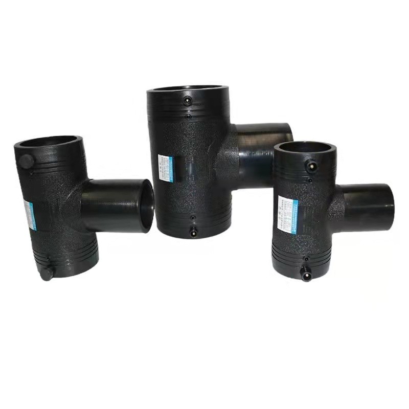 HDPE Tee Connector Chinese Factory HDPE gas pipe connector equal tee