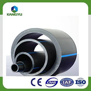 hdpe pipeline PE100 underground water supply irrigation black and white blue stripe pipe PN16 PN12.5